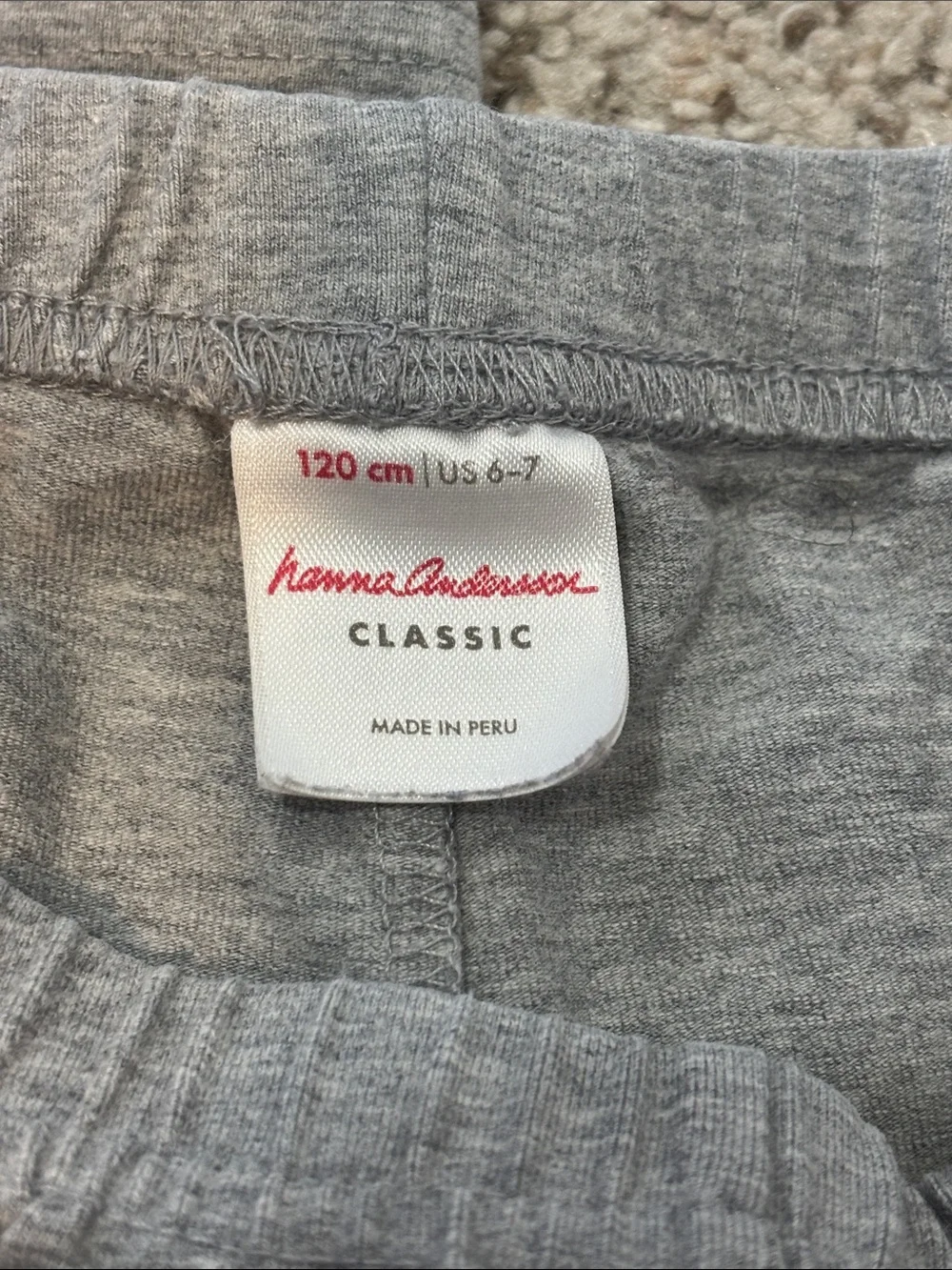 Hanna Andersson Cropped Heather Gray Legging Size 6-7 | basics | play clothes |